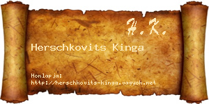 Herschkovits Kinga névjegykártya